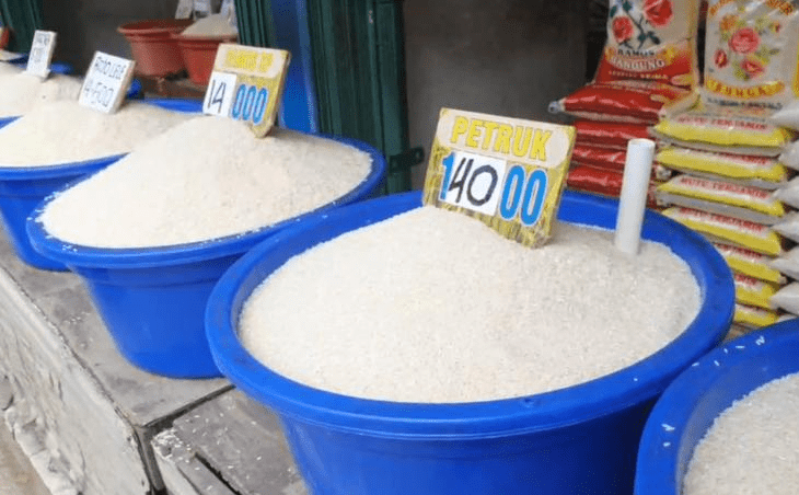 Ilustrasi Beras yang dijual di pasar