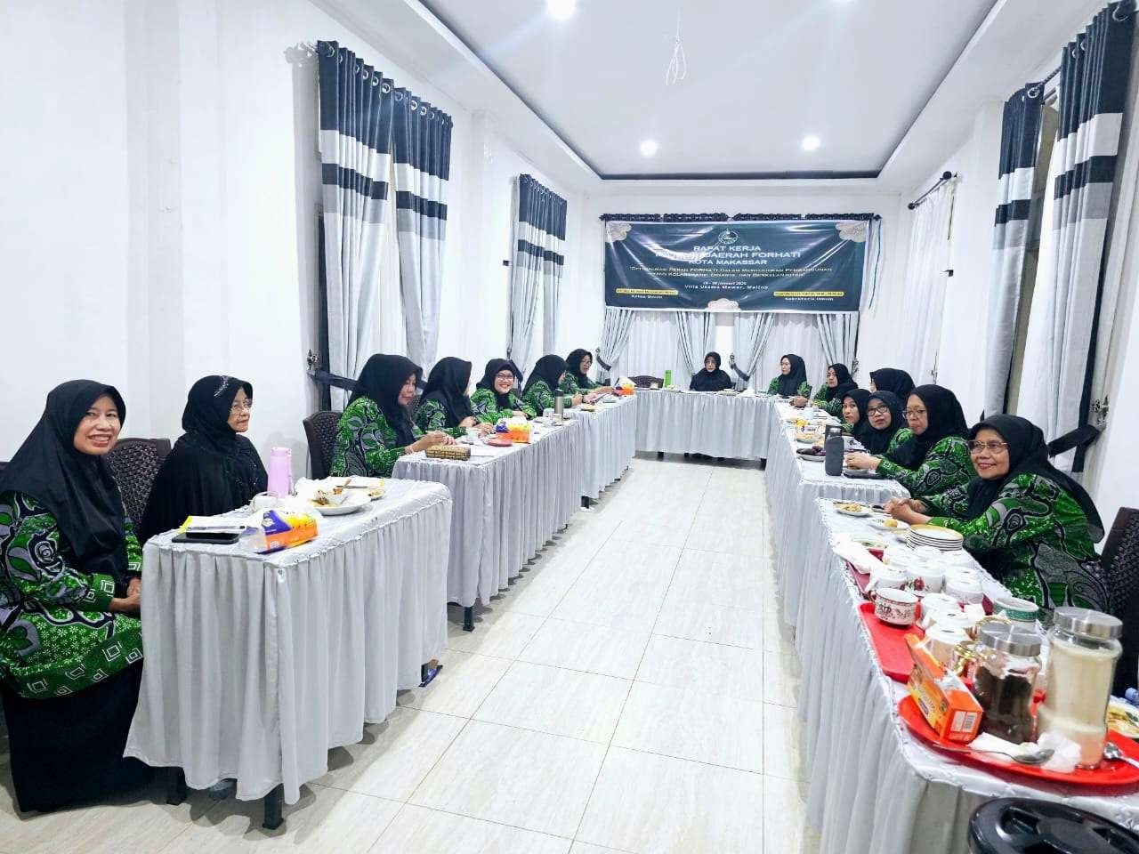 Suasana Rapat Kerja MD Forhati Makassar di Wisma Mawar Malino, Batulapisi, Kecamatan Tinggi Moncong, Kabupaten Gowa, Selasa (28/1/2025)