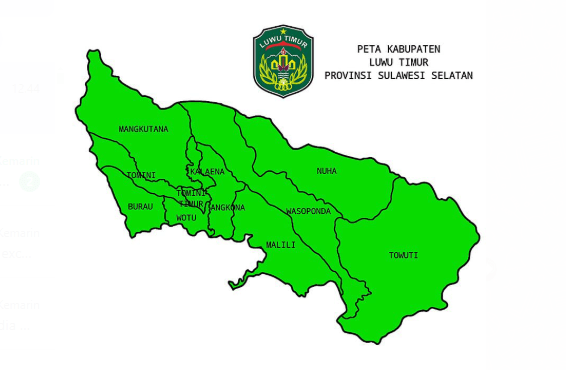 Peta Luwu Timur