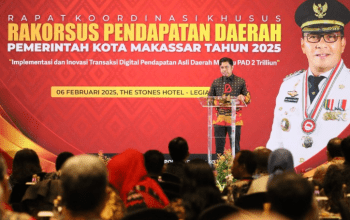Badan Pendapatan Daerah (Bapenda) Kota Makassar sebagai leading sektor pendapatan hasil pengelolaan pajak daerah menggelar Rapat Kordinasi Khusus (Rakorsus) Pendapatan Daerah di Hotel Stones, Bali, Kamis (6/02/2025).