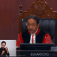 Ketua MK, Suhartoyo, dalam sidang pembacaan putusan yang disiarkan langsung melalui kanal YouTube MK pada Senin (24/2/2025)