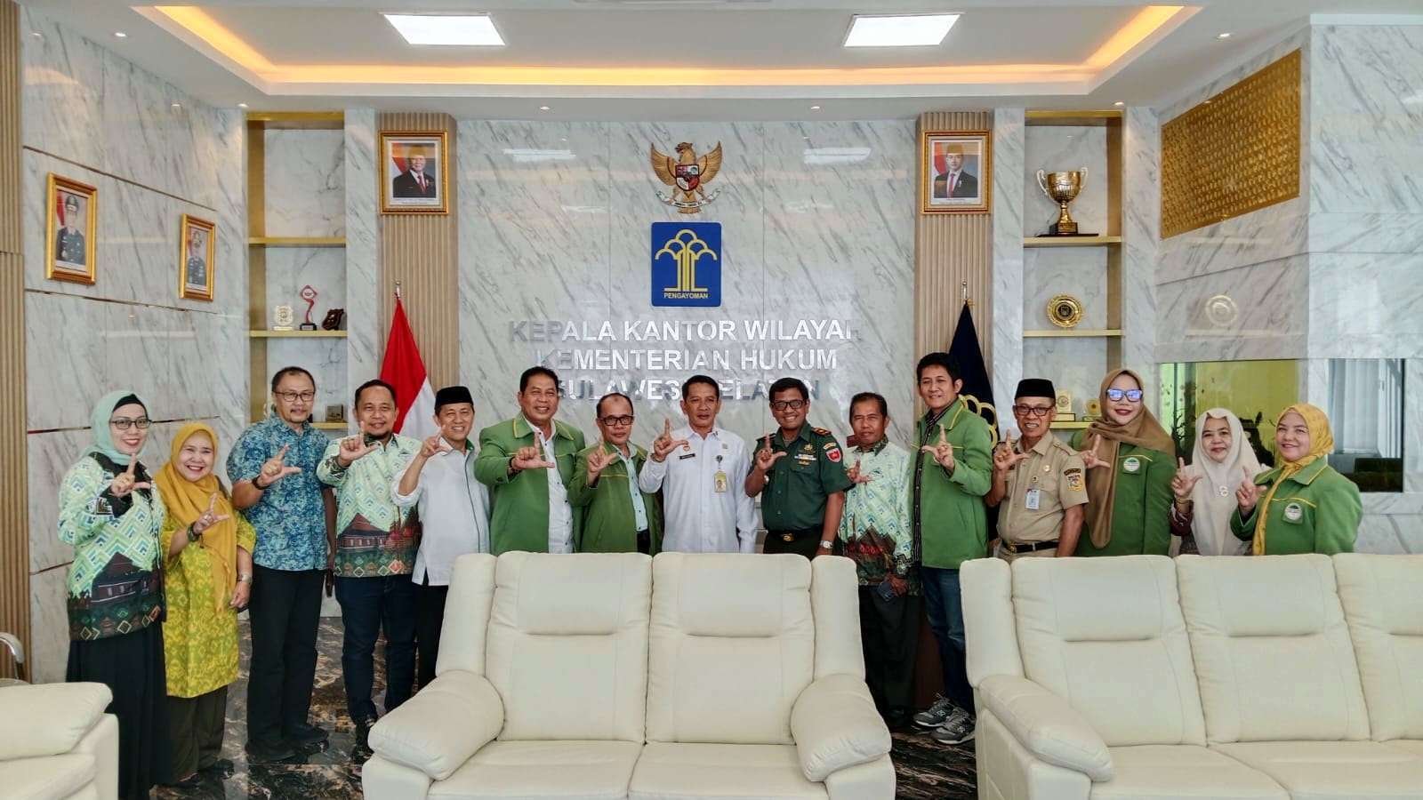 Silaturahmi KKLR dengan Kakanwil Kemenkum Sulsel, Andi Basmal, Senin (3/2/2025).