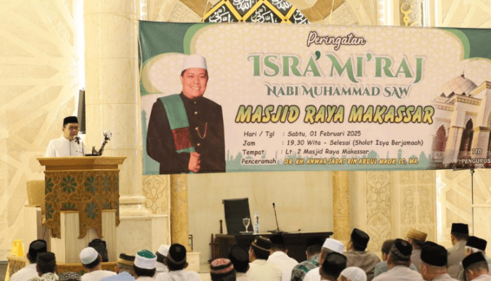 Isra Miraj di Masjid Raya: Danny Pomanto Refleksi 10 Tahun Kepemimpinan