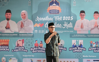 Ramadhan Fest Andalan Hati, yang resmi dibuka oleh Sekretaris Daerah Provinsi Sulawesi Selatan, Jufri Rahman, di halaman Dinas Koperasi dan UMKM Sulsel, Selasa (11/03/2025).