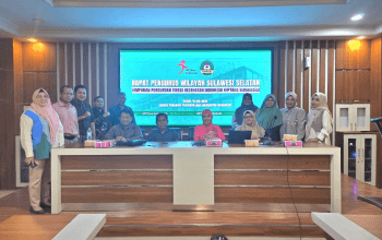 Rapat Pengurus Wilayah HPTKes Sulsel di Gedung Pascasarjana Universitas Megarezky (UNIMERZ), Kamis (15/5).
