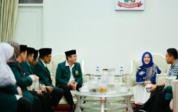 DPW LDII Sulsel saat beraudiensi dengan Wakil Gubernur Sulsel, Fatmawati Rusdi, di rumah jabatan wakil gubernur, Selasa (9/9/2025).