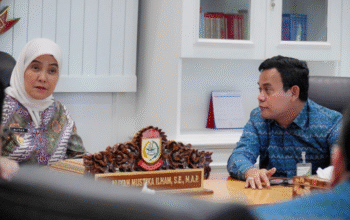 Wakil Wali Kota Makassar, Aliyah Mustika Ilham, menerima audiensi BPJS Ketenagakerjaan bersama Dinas Ketenagakerjaan Kota Makassar