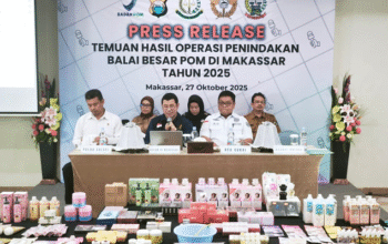 BBPOM Makassar Ungkap Kosmetik Ilegal Bernilai Rp728 Juta, Mengandung Merkuri Berbahaya