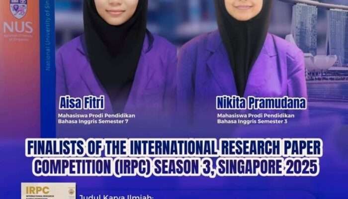 Bikin Bangga, Dua Mahasiswa UNIMEN Lolos Final International Research Paper Competition di NUS Singapura