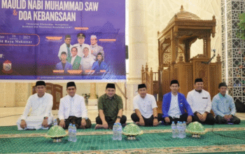 Maulid Nabi Muhammad SAW dan Doa Kebangsaan yang digelar Pengurus Cabang Pergerakan Mahasiswa Islam Indonesia (PMII) Kota Makassar