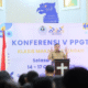 Munafri saat membuka Konferensi V Persatuan Pemuda Gereja Toraja Klasis Makassar Tengah yang berlangsung di Kecamatan Manggala, Selasa 14 Oktober 2025) malam