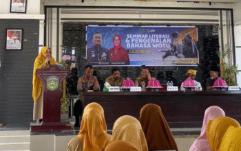 Seminar Literasi dan Sosialisasi Bahasa Wotu yang berlangsung di Aula Kantor Camat Wotu