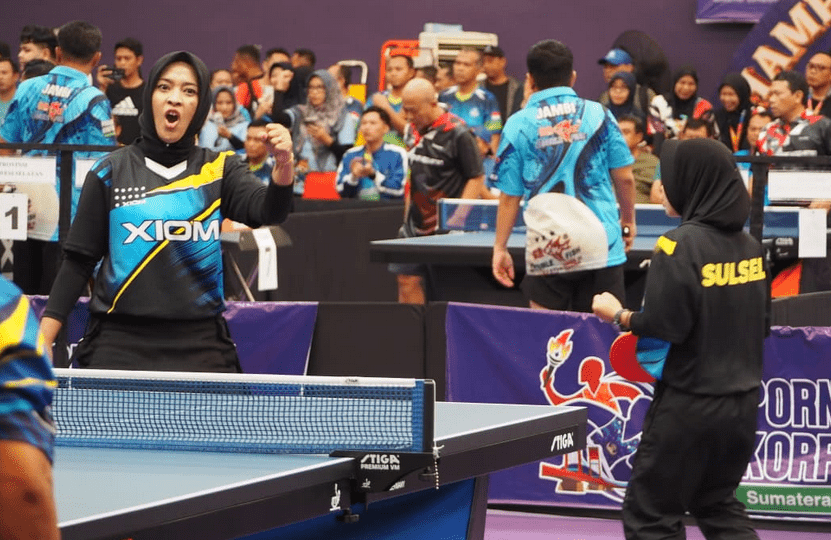Tim Tenis Meja Beregu Putri Sulsel Melaju ke 8 Besar PORNAS Korpri XVII 2025