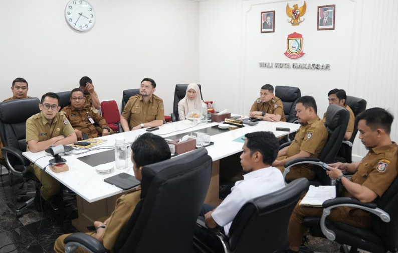 Wali Kota Makassar, Munafri Arifuddin, menggelar rapat koordinasi virtual bersama Ramboll dan ASEAN Australia Smart Cities Trust Fund (AASCTF)