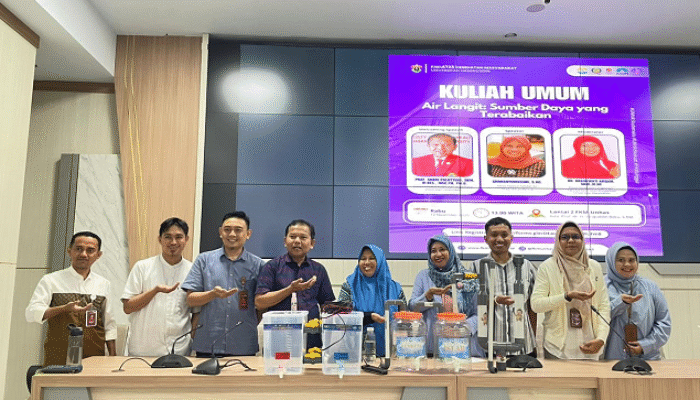 Kuliah Umum FKM Unhas Angkat Isu “Air Langit”, Soroti Potensi Air Hujan sebagai Sumber Kehidupan