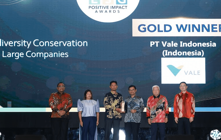 PT Vale Indonesia Raih Gold Award Asia ESG 2025 Lewat Program Kehati Lutim Bersinergi (Foto: Humas PT Vale Indonesia)