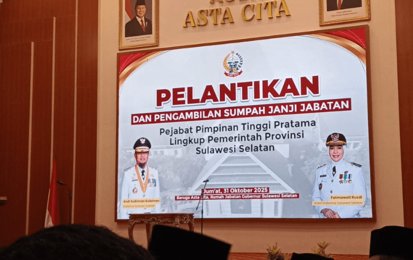 Pelantikan Pejabat Eselon Pemprov Sulsel