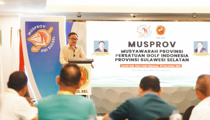 Musprov PGI Sulsel Dibuka Sekda, Fokus Perkuat Pembinaan Atlet dan Akses Golf bagi Generasi Muda