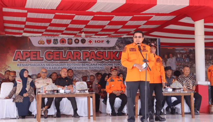 Sidrap Gelar Apel Kesiapsiagaan Hadapi Potensi Bencana Hidrometeorologi