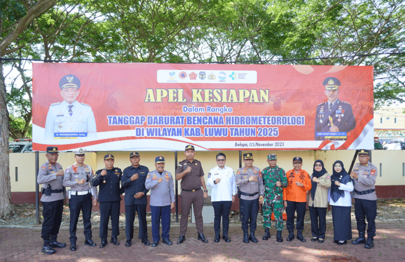 Wabup Luwu Hadiri Apel Kesiapsiagaan Tanggap Darurat Bencana Hidrometeorologi 2025