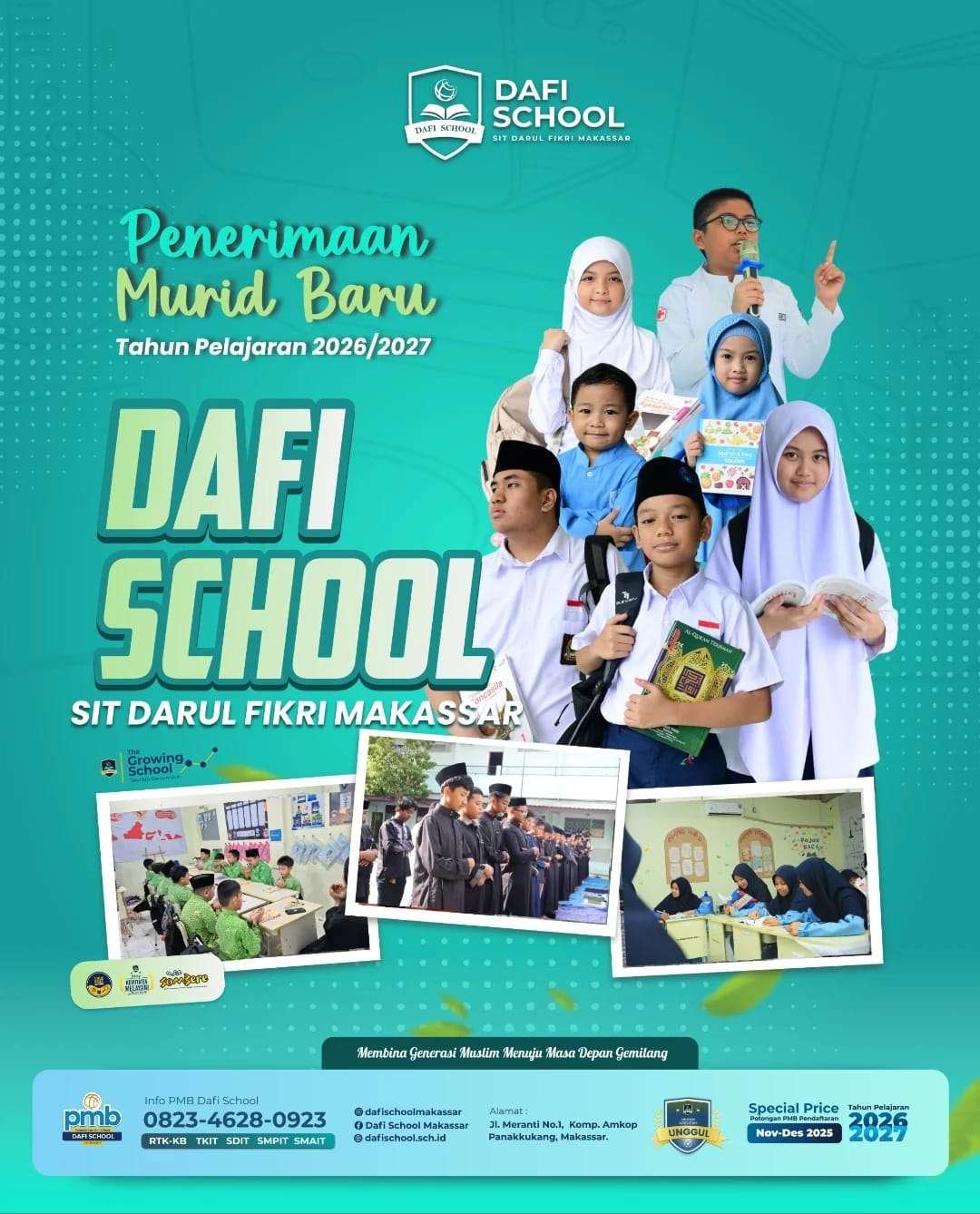 SIT Darul Fikri Makassar Buka Pendaftaran Murid Baru Tahun Ajaran 2026–2027