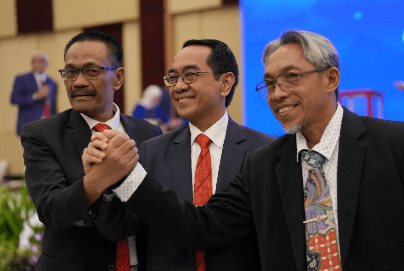 Prof Sukardi Weda bersama Prof Jamaluddin Jompa dan Prof Budu (Foto: IST)