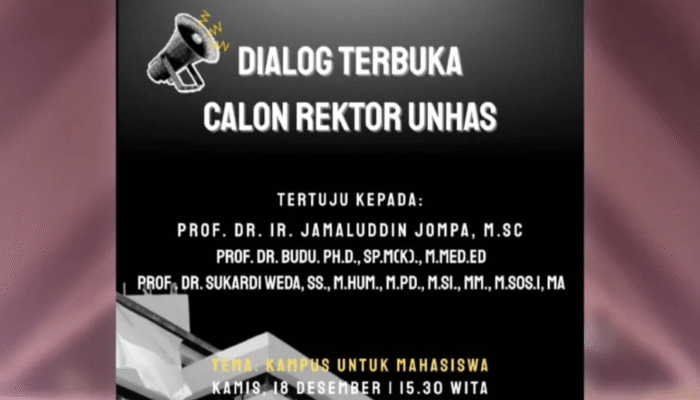 BEM FKM UNHAS Buka Ruang Dialog, Dorong Calon Rektor Paparkan Visi ke Mahasiswa