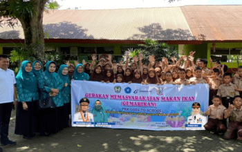 PKK dan DKP Sulsel Edukasi Pelajar Gowa untuk Gemar Makan Ikan