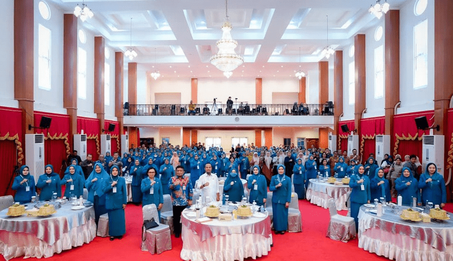 Rapat Kerja Daerah (Rakerda) Tim Penggerak PKK Provinsi Sulawesi Selatan Tahun 2025 yang digelar di Aula Asta Cita, Rumah Jabatan Gubernur Sulsel