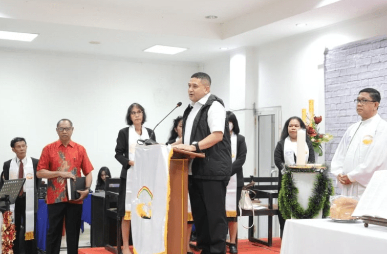 Wali Kota Makassar, Munafri Arifuddin, pada pantauan perayaan Malam Misa Natal 2025 di Kota Makassar