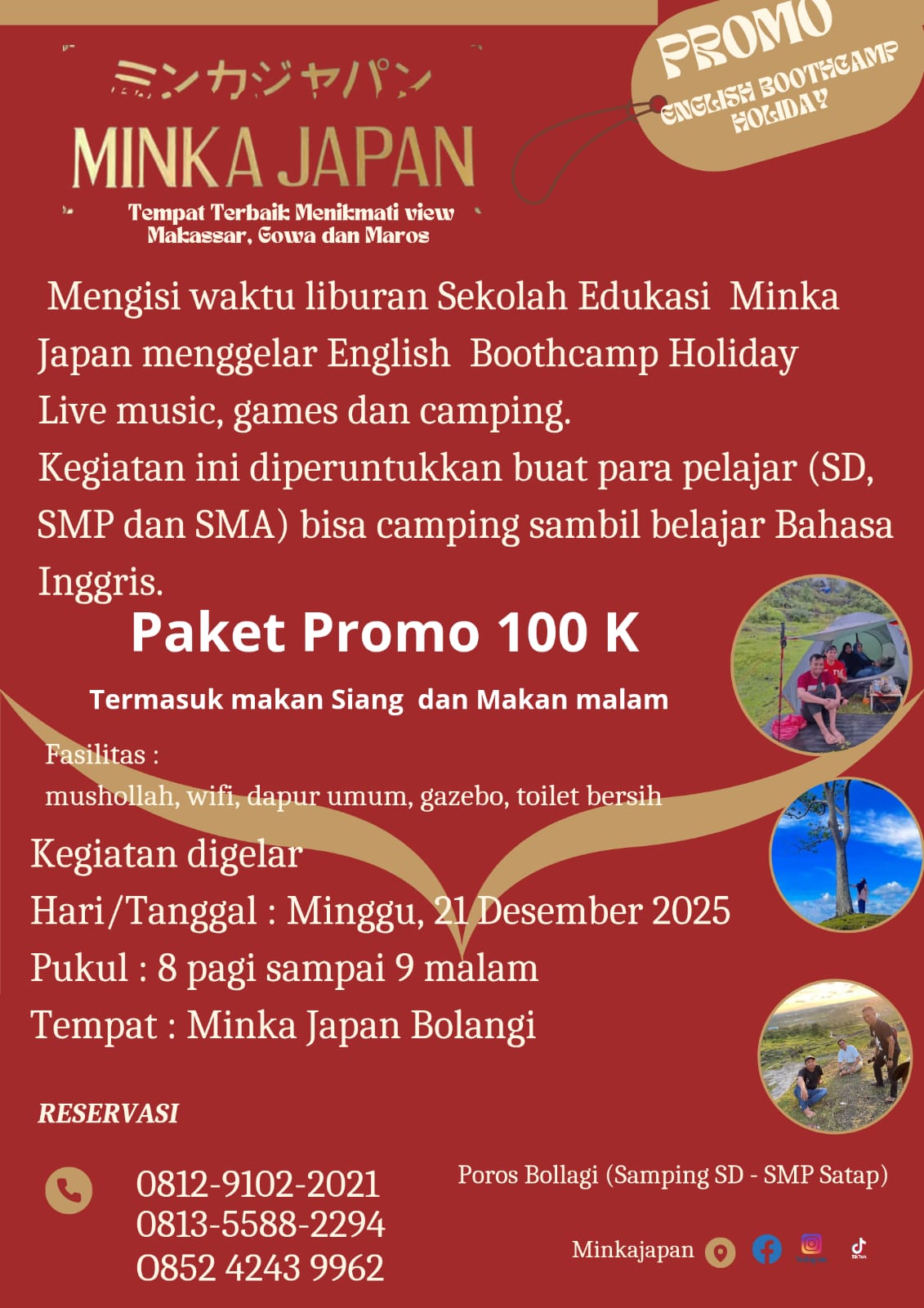 Rumah Rempah Minka Japan Hadirkan English Bootcamp Selama Libur Sekolah