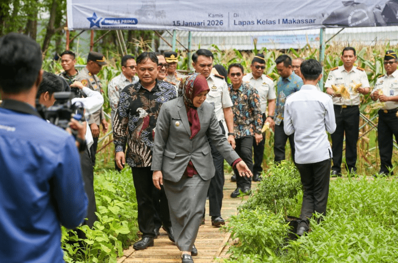 Aliyah Mustika Ilham Hadiri Panen Raya di Lapas Kelas I Makassar, Dukung Pembinaan Kemandirian Warga Binaan