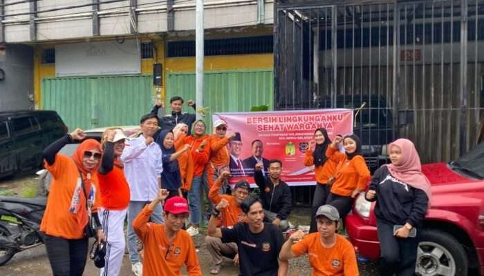 Muda Bergerak Gelar Kerja Bakti dan Senam Bersama Warga di Timungan Lompoa Makassar