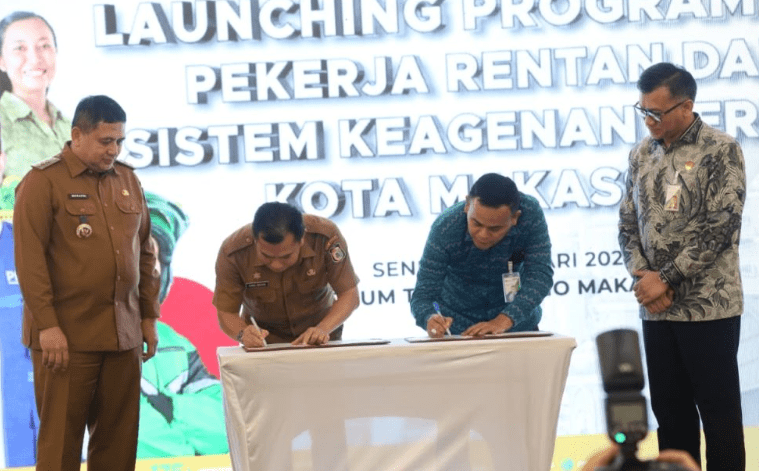 Launching Sistem Keagenan Penggerak Jaminan Sosial (PERISAI) Makassar