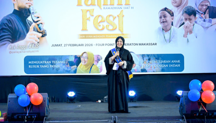 Fatmawati Rusdi Dikukuhkan sebagai Bunda Yatim Sulsel di Yatim Fest 2026