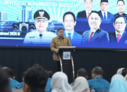 Wali Kota Makassar Munafri Arifuddin dalam acara Pelantikan dan Rapat Kerja Nasional DPP IKA Unismuh Makassar Masa Jabatan 2026–2030 yang berlangsung di Hotel Aryaduta Makassar, Kamis (5/2/2026).