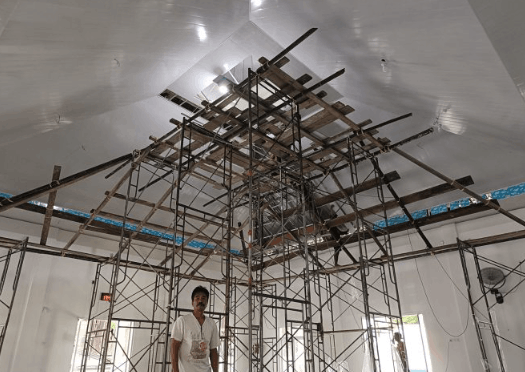 Plafon Masjid Babul Jannah Balambano Disupport PT Vale