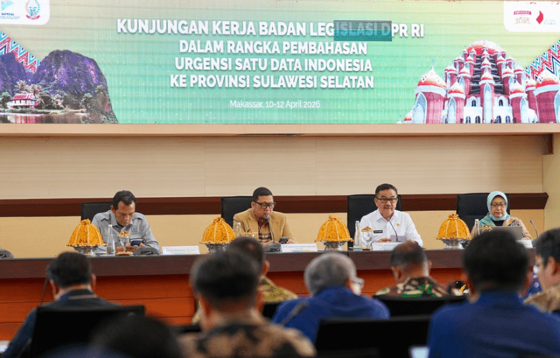 Sekda Sulsel Sambut Baleg DPR RI, Dorong Penguatan Regulasi Satu Data Indonesia
