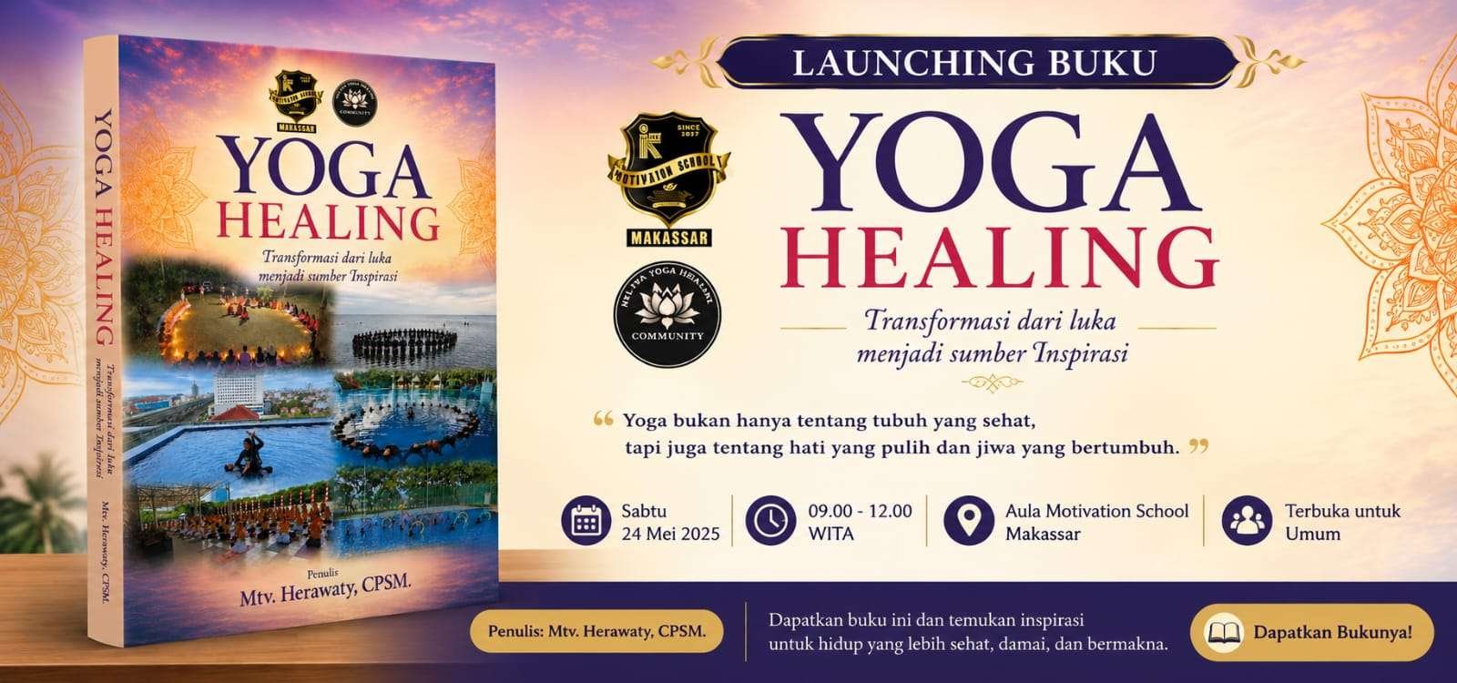 Buku Yoga Healing Akan Diluncurkan di Hotel Claro