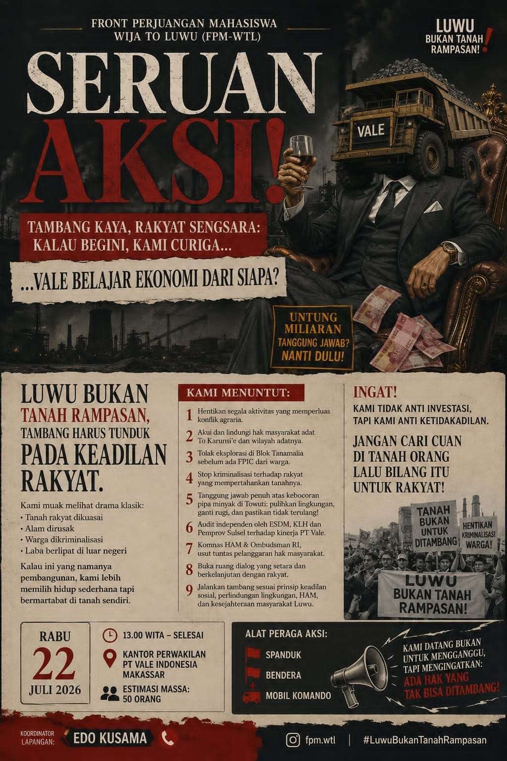 Flyer Aksi Demo PT Vale