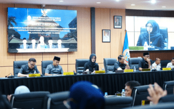 Rapat Paripurna DPRD Sulsel yang digelar di Kantor Dinas Bina Marga dan Bina Konstruksi Sulsel, Rabu (1/7/2026).