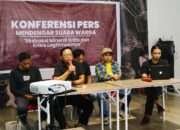 Perwakilan masyarakat terdampak pertambangan dan industri pengolahan nikel dari Loeha Raya, Kabupaten Luwu Timur, Bantaeng, Sulawesi Selatan, serta Torobulu, Sulawesi Tenggara, menggelar konferensi pers di Makassar, Selasa (14/7/2026).