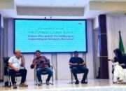 Wakil Sekretaris Badan Pekerja Pembentukan (BPP) Daerah Otonom Baru (DOB) Provinsi Luwu Raya, Udhi Syahruddin Hamun, saat menjadi narasumber pada Dialog Kebangsaan yang dirangkaikan dengan Pelantikan Pengurus HMI Cabang Persiapan Luwu Utara, Rabu (29/7/2026).