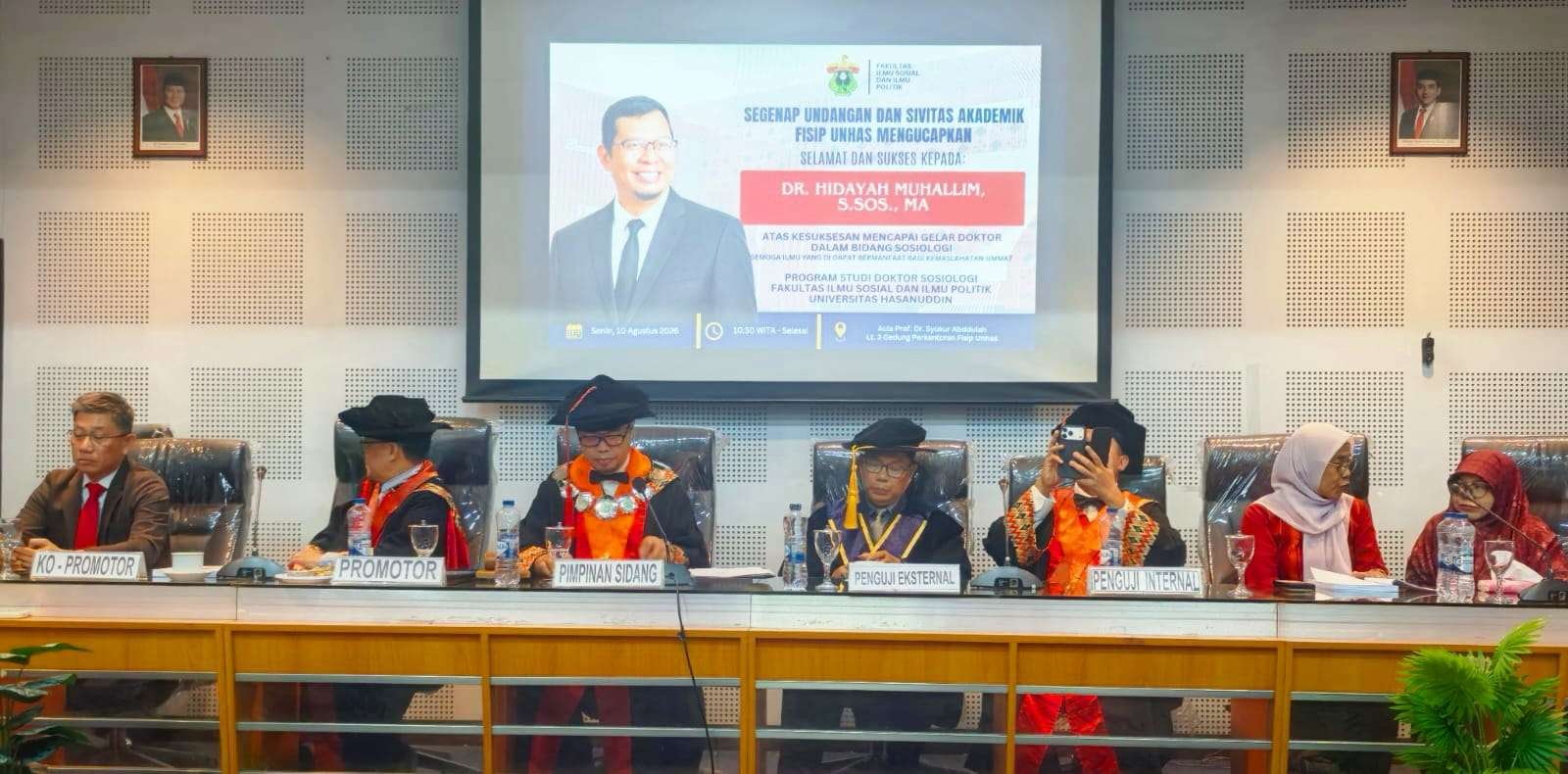 Sekum KAHMI Sulsel Hidayah Muhallim Raih Doktor Sosiologi Unhas