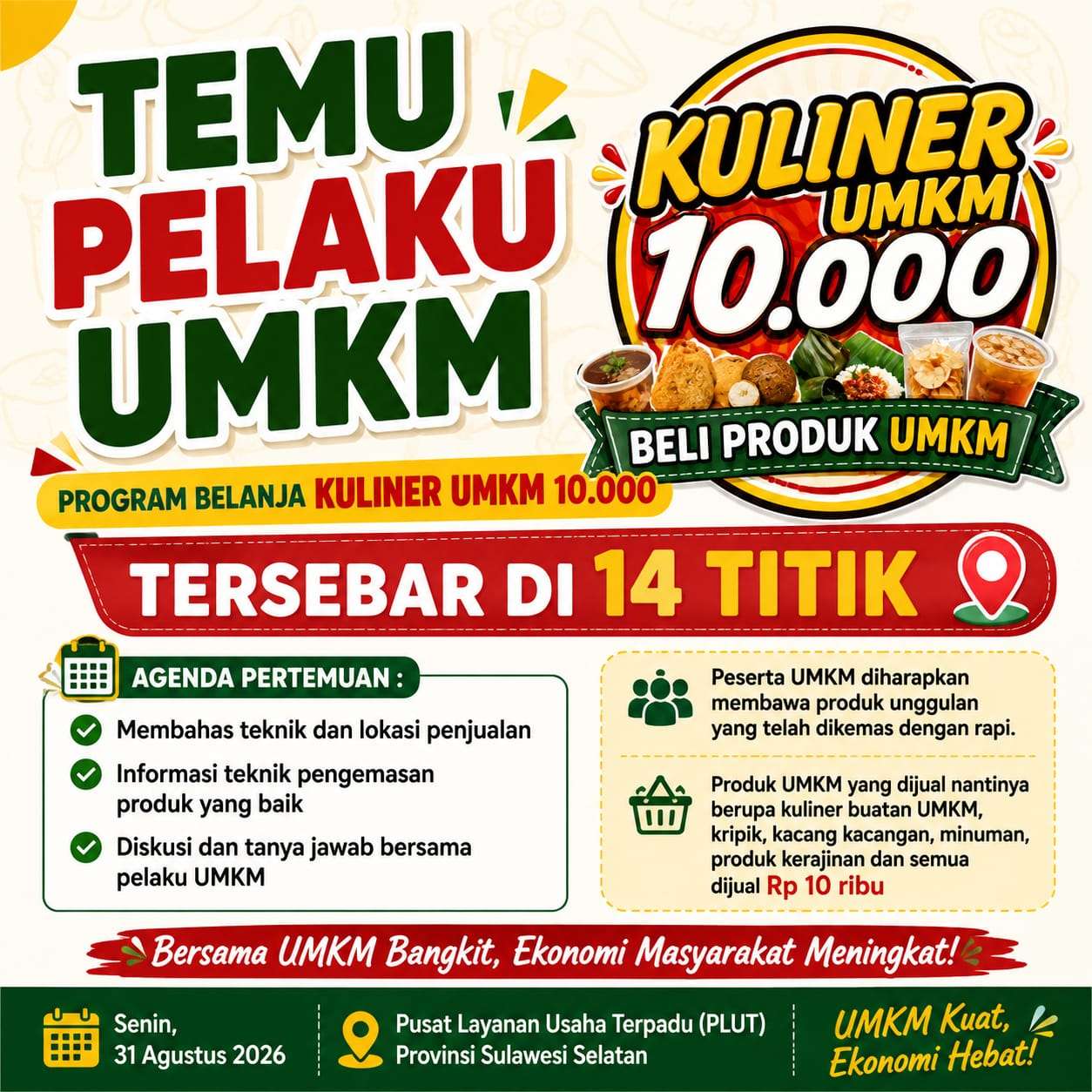 Yayasan UMKM Bangkit Siapkan 14 Titik Penjualan Produk UMKM Serba Rp10 Ribu