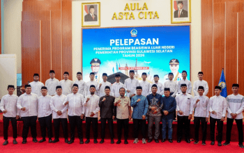 Gubernur Sulsel Lepas 28 Penerima Beasiswa Luar Negeri 2026
