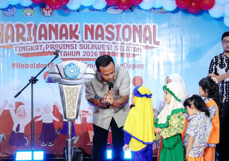 Peringatan Hari Anak Nasional ke-42, Gubernur Sulsel Dorong Penguatan Generasi Emas Sejak Dini
