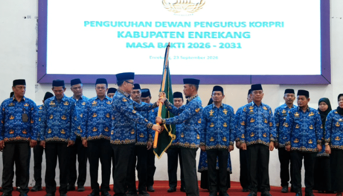 Sekda Sulsel Jufri Rahman Kukuhkan Pengurus Korpri Enrekang 2026-2031