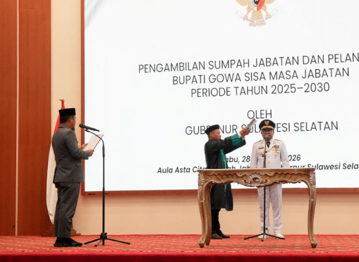 Darmawangsyah Muin Dilantik sebagai Bupati Gowa
