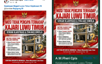 Mosi Tidak Percaya Kejari Luwu Timur
